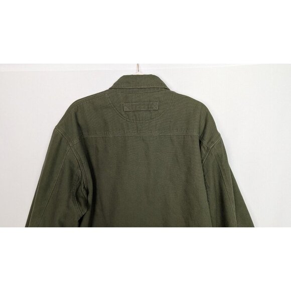 DULUTH TRADING CO L Fleece Lined Canvas Work Jacket Firehose Workwear Outdoors - Picture 6 of 10